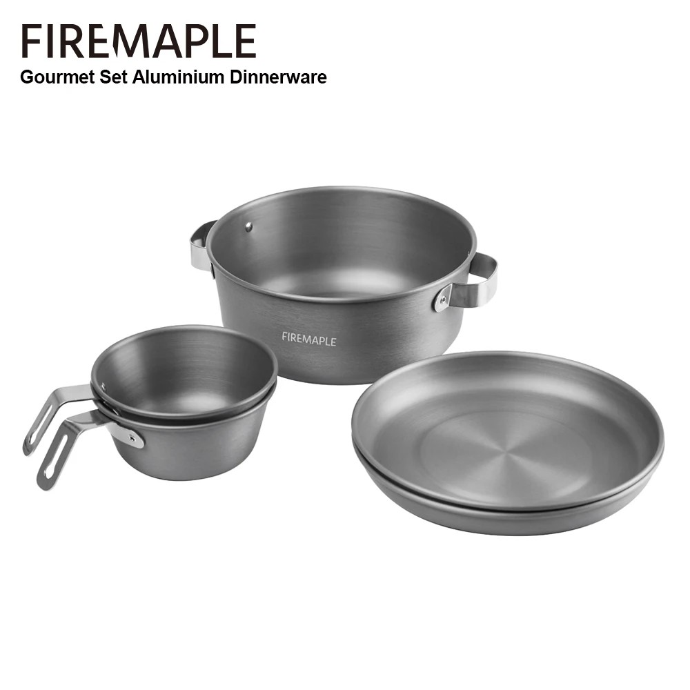 Camping Cooking On Fire - Fire Maple 5-in-1 Camping Cookware Set