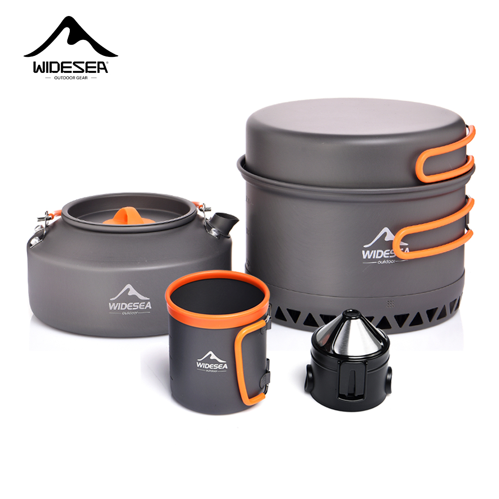 Camping Cooking Kit - Camping Tableware Outdoor Cookware Set Pots