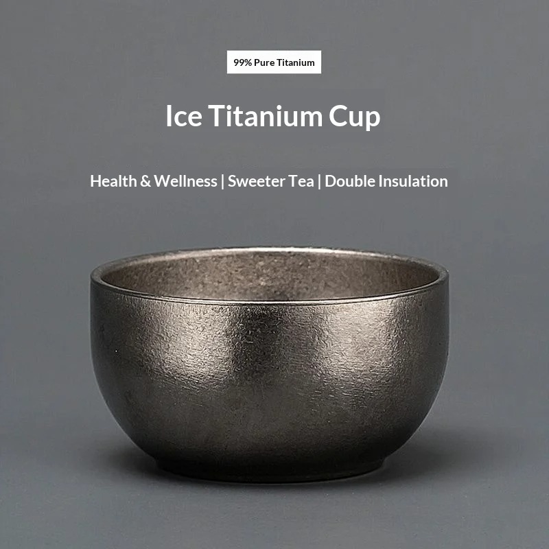 Camping Cooking Bowl - Titanium High-End Small Tea Bowl Ice
