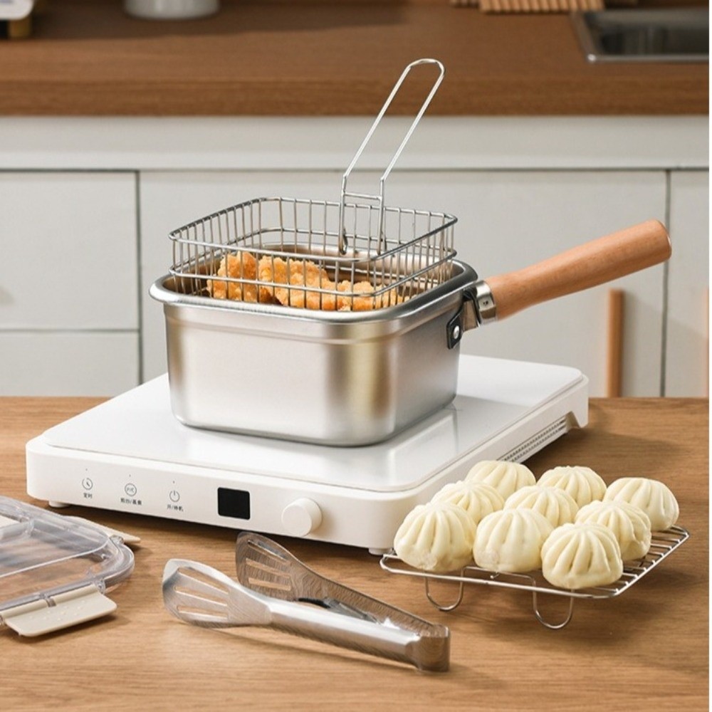 Camping Cooking Roll - Portable Stainless Steel Frying Pan Square