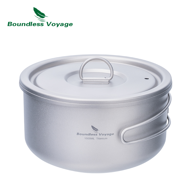Camping Cooking Kitchen - Boundless Voyage Titanium Camping Pot with