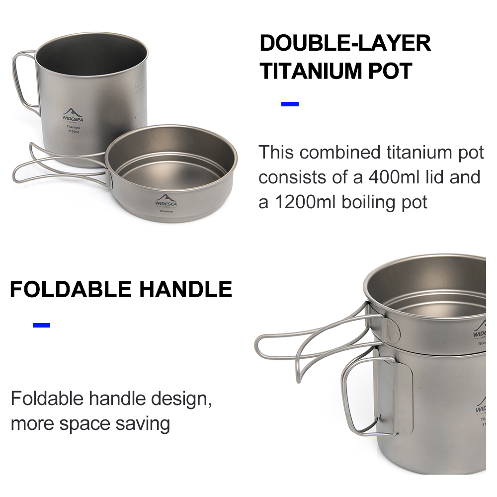 Widesea Ultralight Titanium Ca - огляд і ціна Camping Cooking Kit