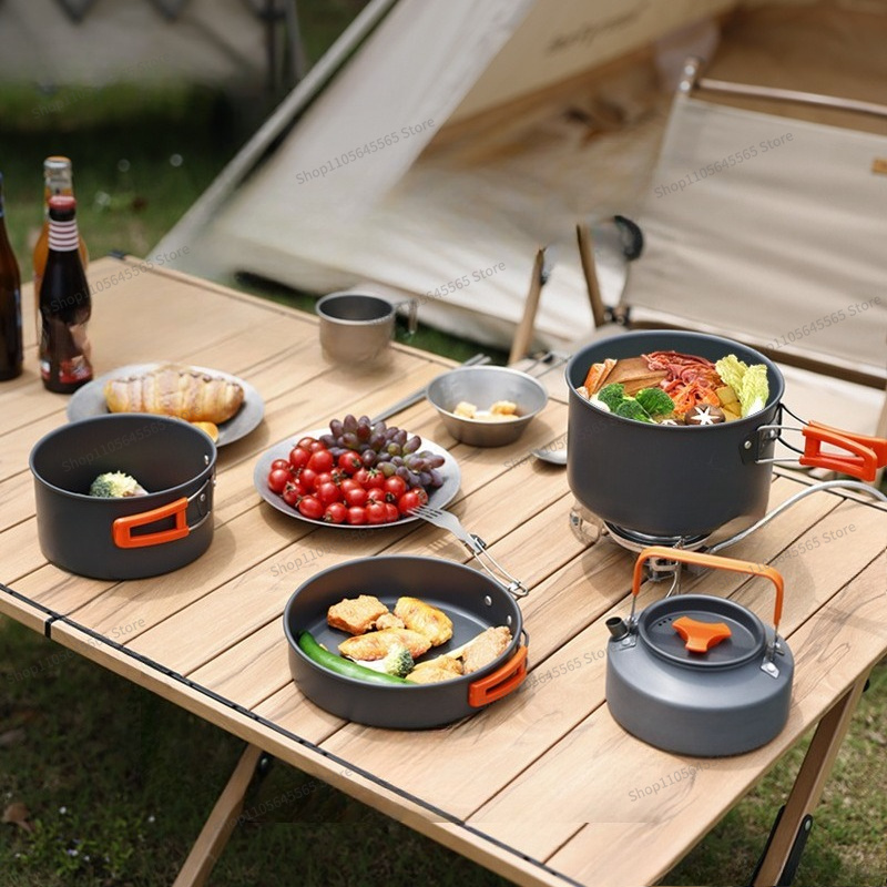 For Outdoor Camping Cookware 4 - огляд і ціна Camping Cooking Set For 4