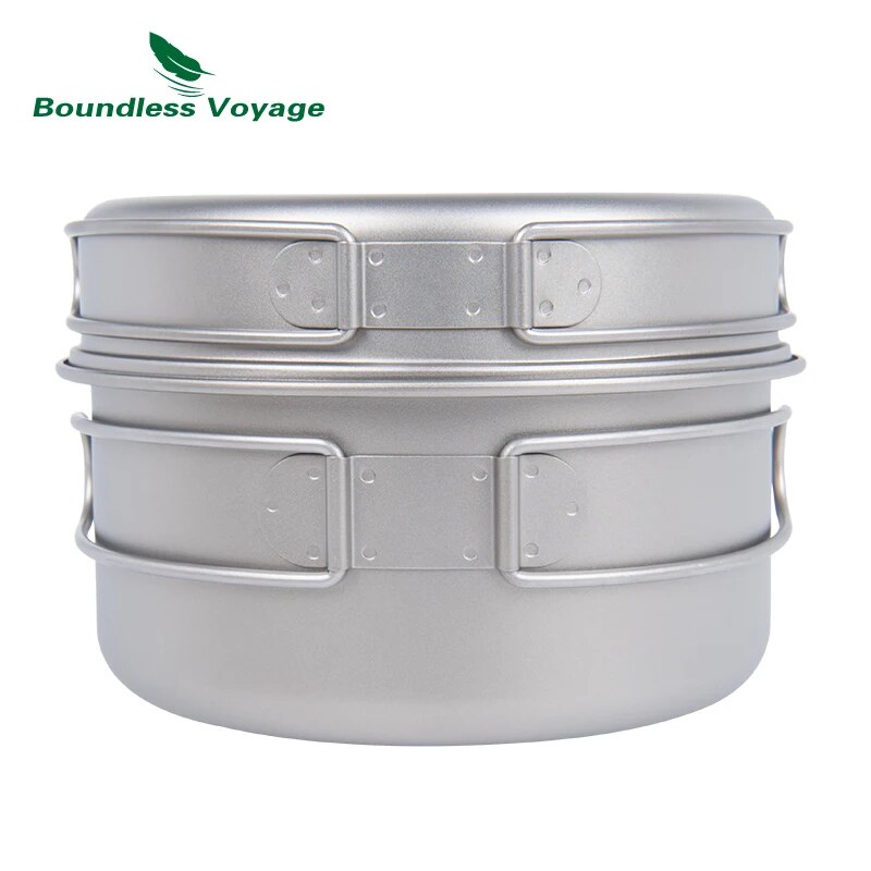 Boundless Voyage Titanium Pot  - огляд і ціна Camping Cooking Set For 4