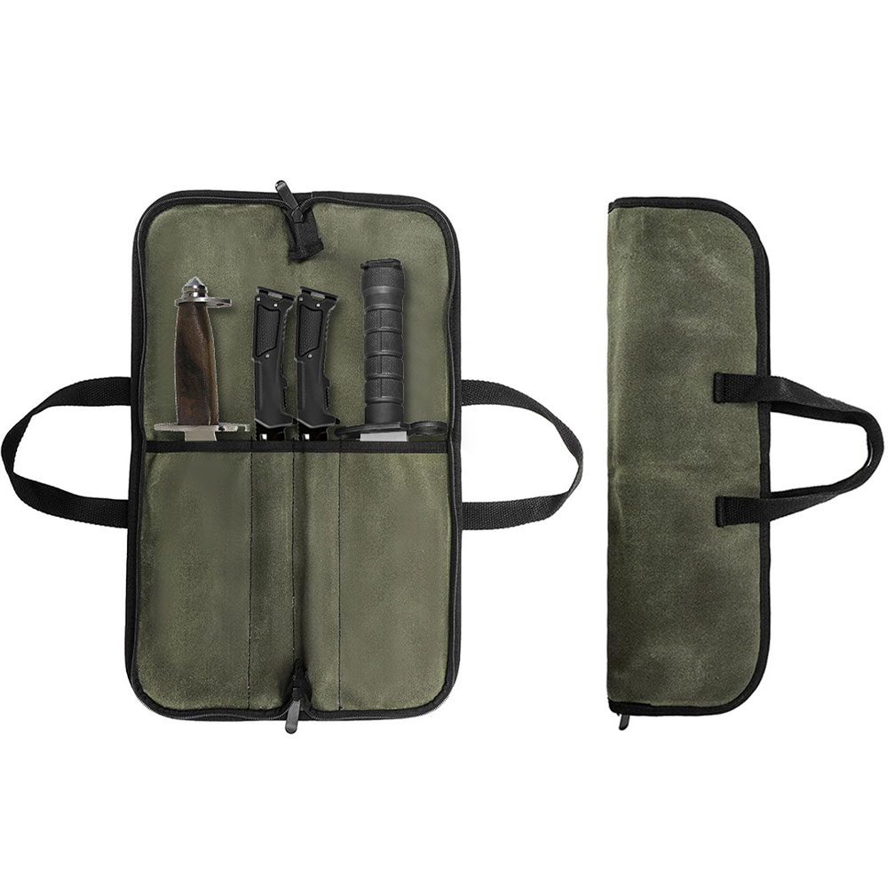 Waxed Canvas Knife Roll Bag Mu - огляд і ціна Camping Cooking Roll