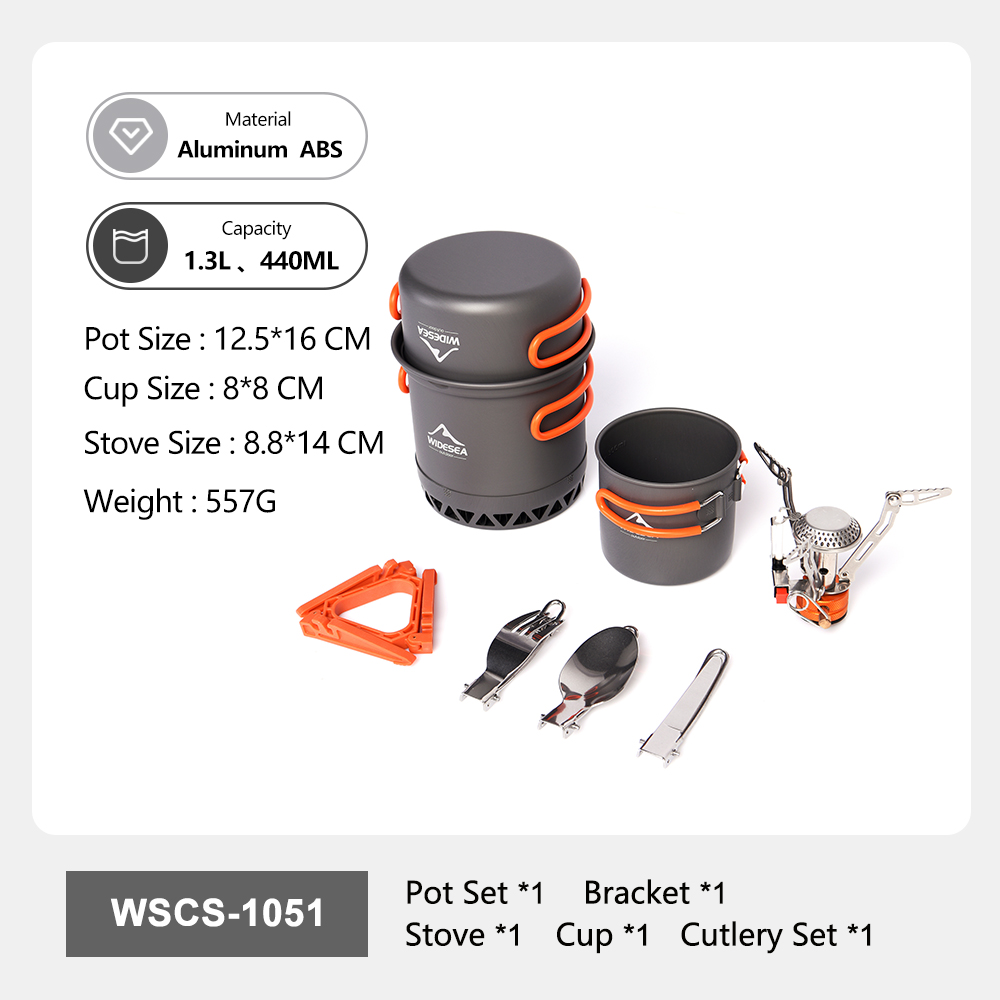 Widesea Portable Camping Cookw - огляд і ціна Camping Cooking Set For 4