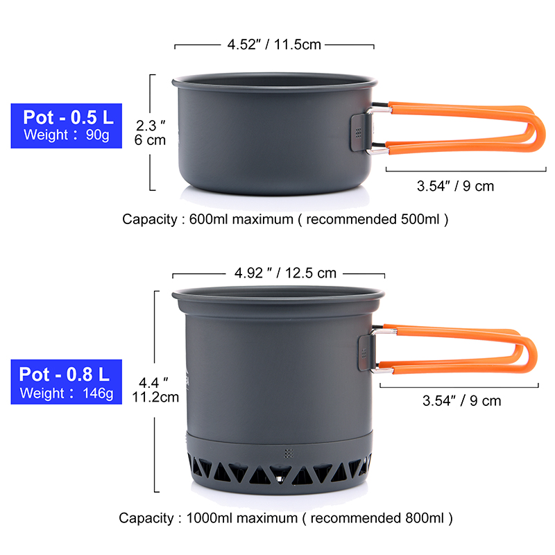 Widesea Portable Camping Cookw - огляд і ціна Camping Cooking Set For 4