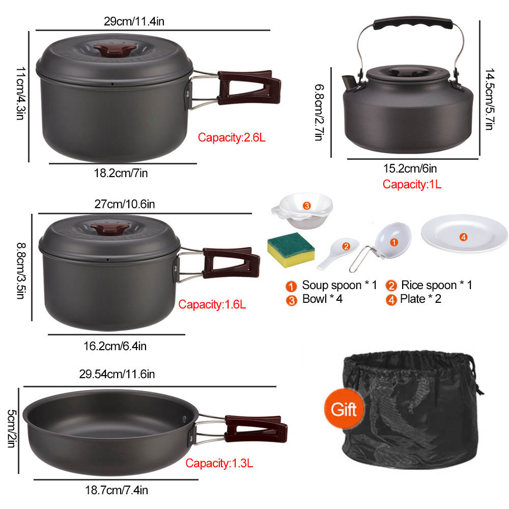 Outdoor cooking 3-4 person pic - огляд і ціна Camping Cooking Kit