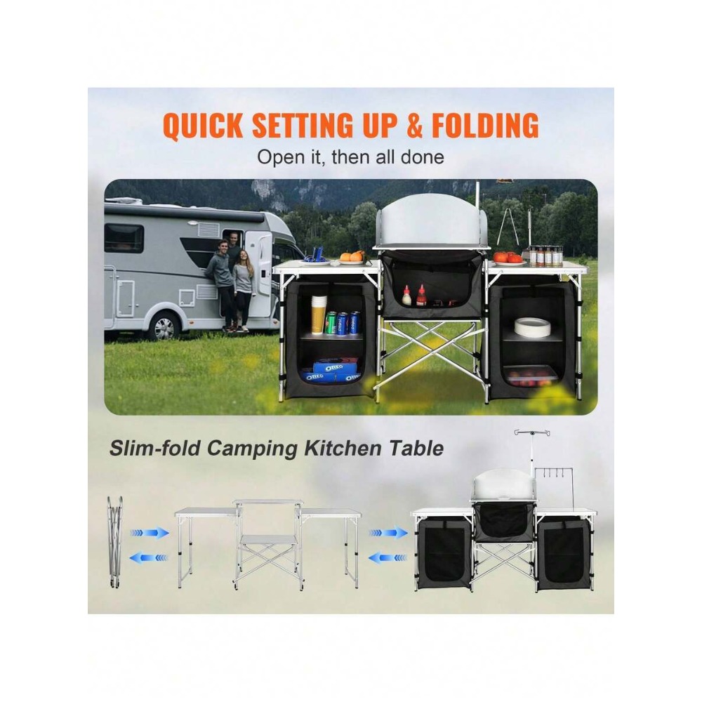 Folding Camping Kitchen Table  - огляд і ціна Camping Cooking Must Haves