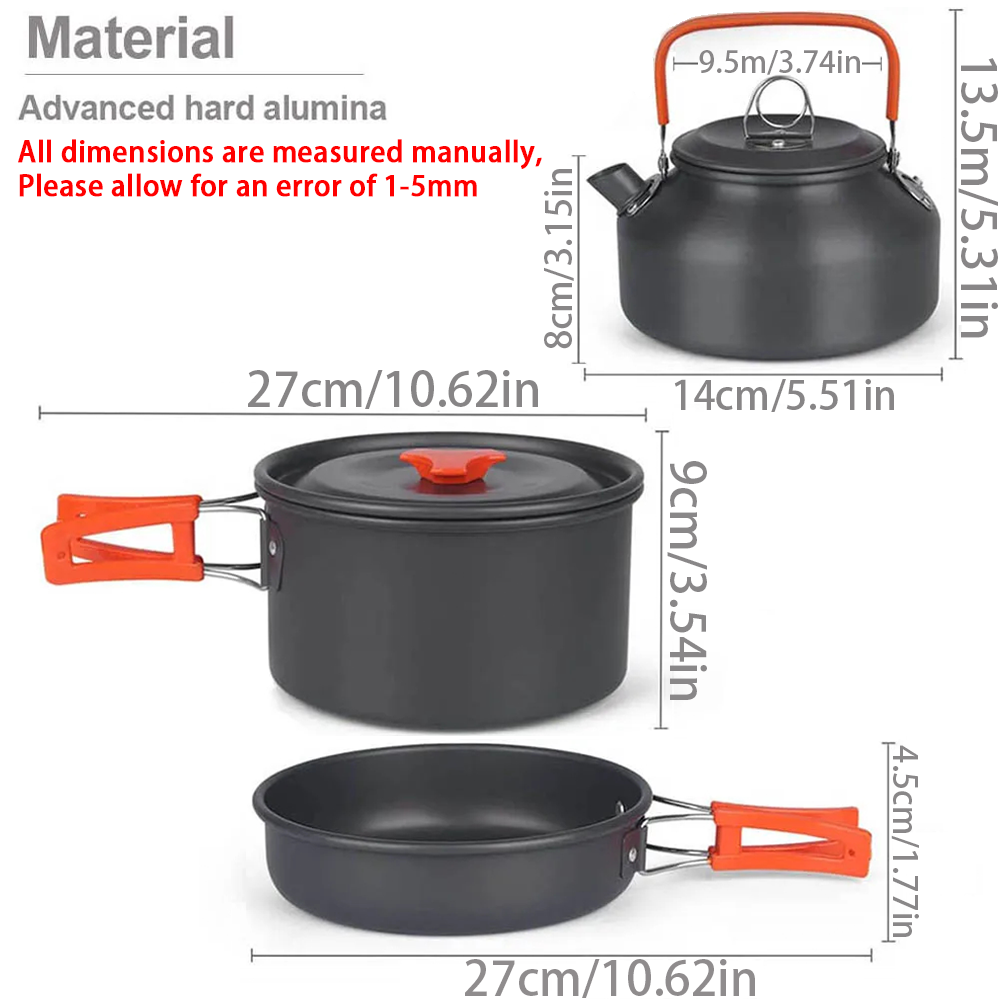 1pcs/1set Camping Cookware Kit - огляд і ціна Camping Cooking Kit