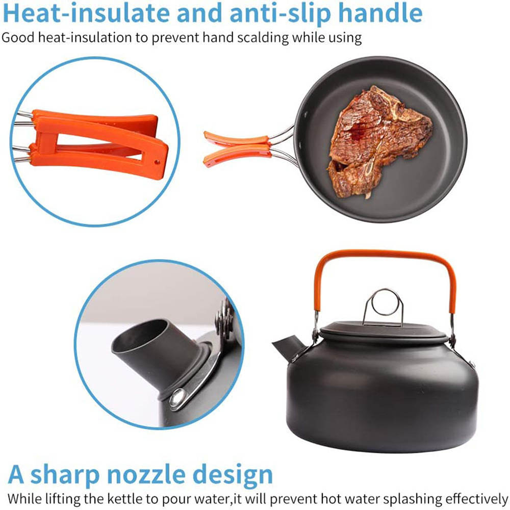 1pcs/1set Camping Cookware Kit - огляд і ціна Camping Cooking Kit