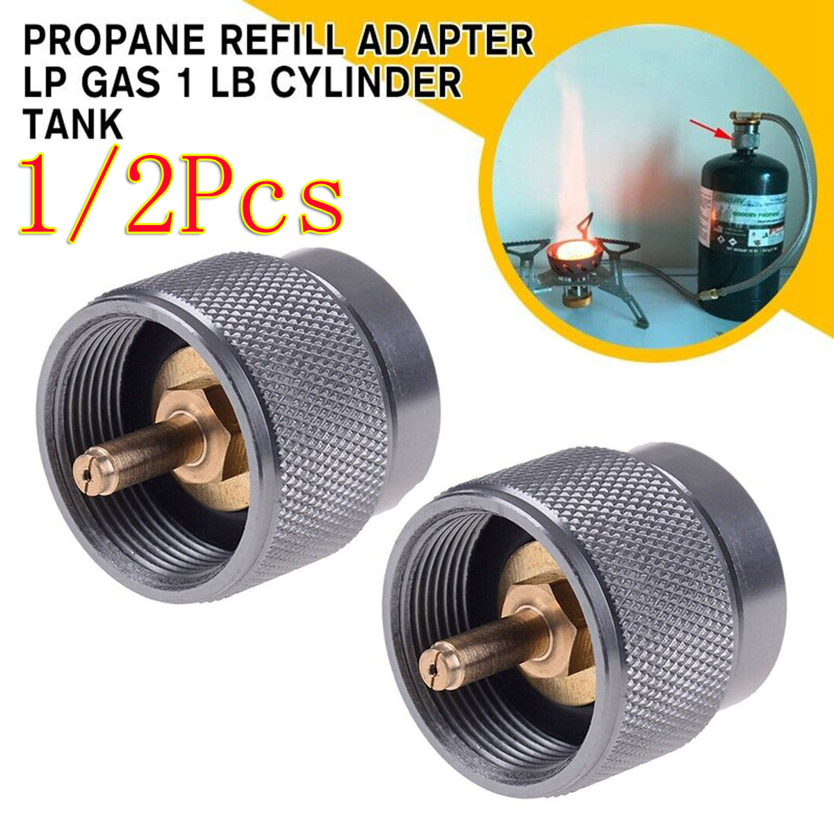 1/2Pc Gas Stove Refill Adapter - огляд і ціна Camping Cooking Gas Canister