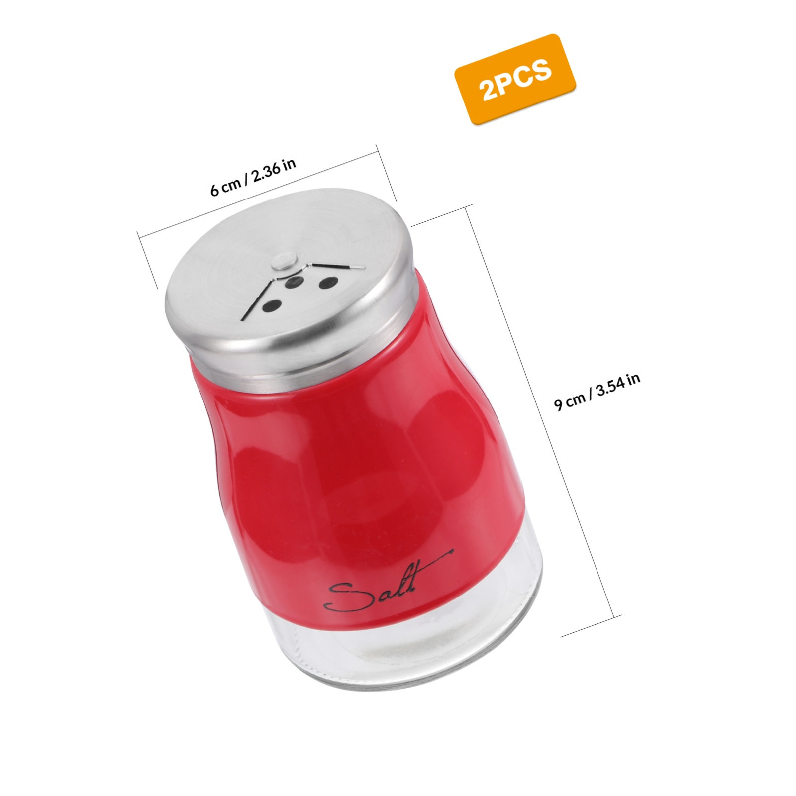 2Pcs Glass Salt Shaker Set Sta - огляд і ціна Camping Cooking Kitchen