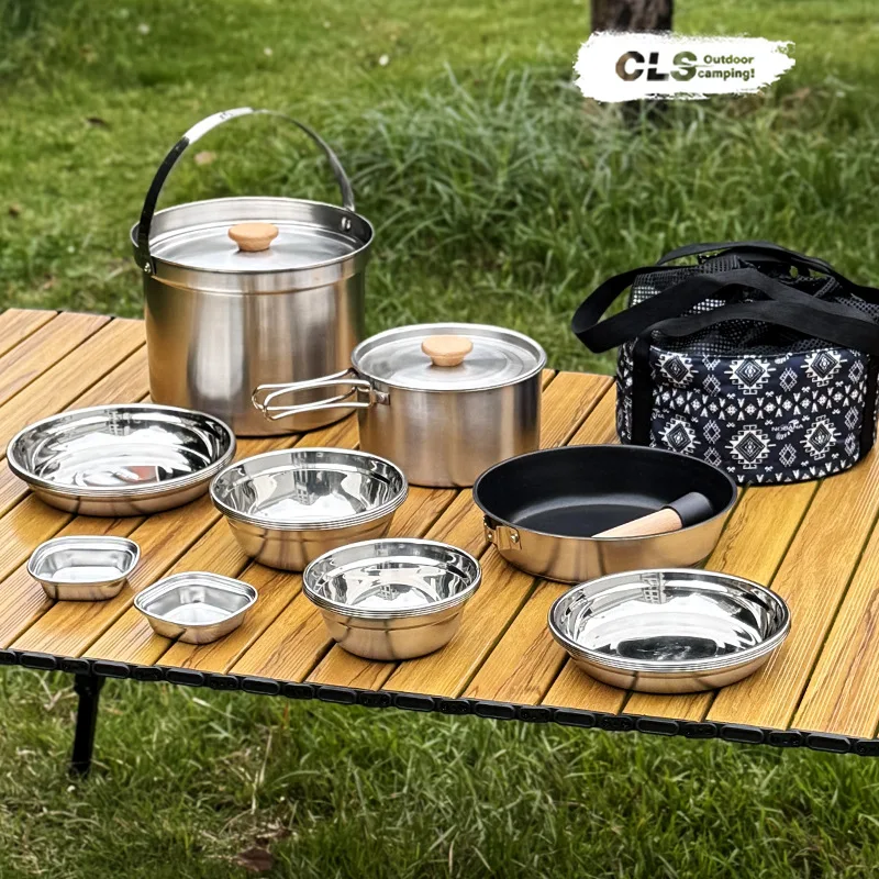 CLS&NOBANA Newset Outdoor Camp - огляд і ціна Camping Cooking Set For 4