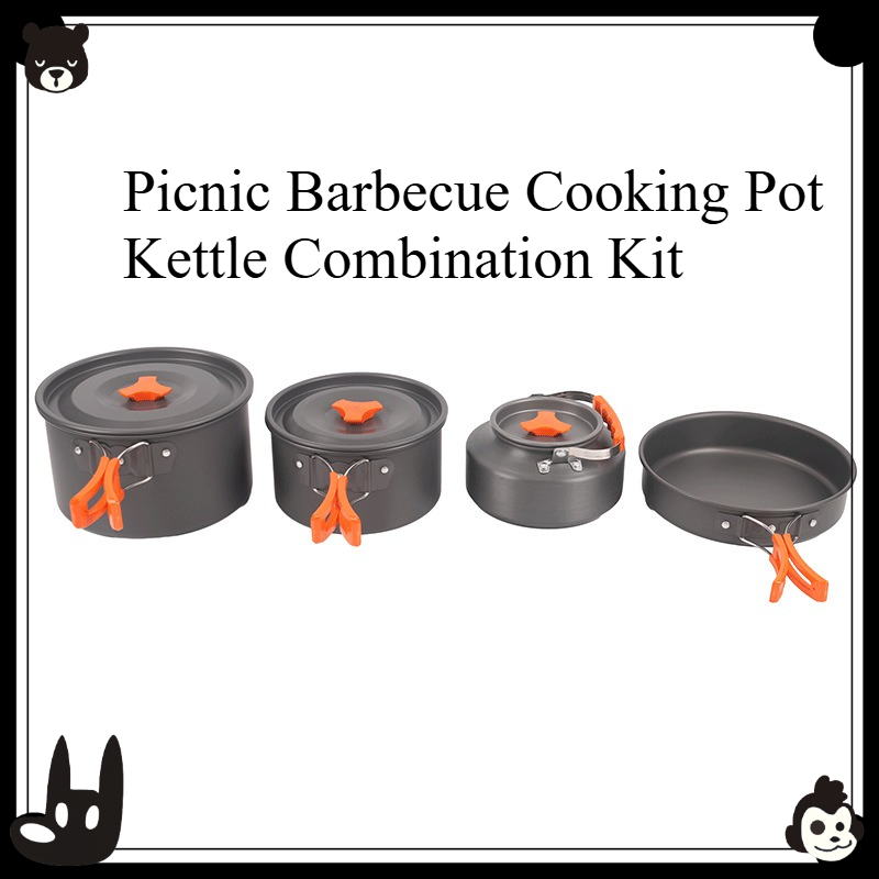 Portable Outdoor Cookware Set  - огляд і ціна Camping Cooking Set For 4