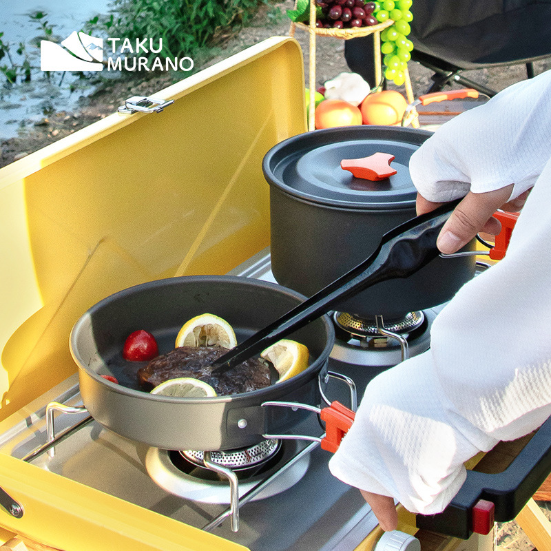 Camping Cookware Set Outdoor C - огляд і ціна Camping Cooking Set For 4
