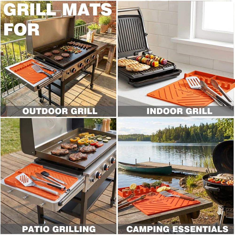 Silicone Grill Mats or Griddle - огляд і ціна Camping Cooking Kitchen