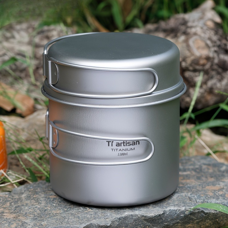 Pure Titanium Cookware Set wit - огляд і ціна Camping Lightweight Cooking Pot