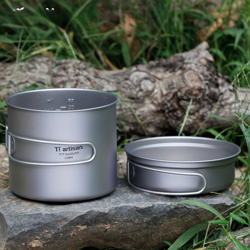 Pure Titanium Cookware Set wit - огляд і ціна Camping Lightweight Cooking Pot