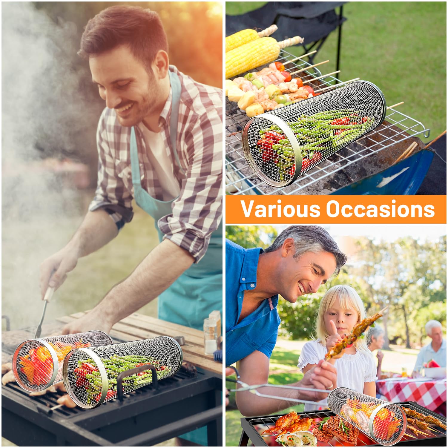 2 Pieces Rolling Grilling Bask - огляд і ціна Camping Cooking Roll