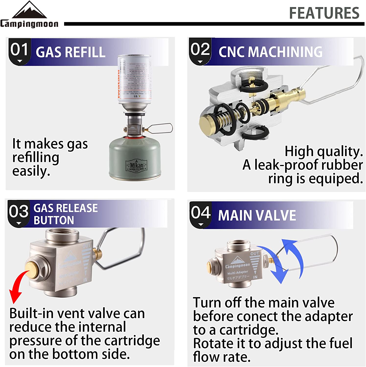 Gas Stove Adapter Gas Save wit - огляд і ціна Camping Cooking Butane