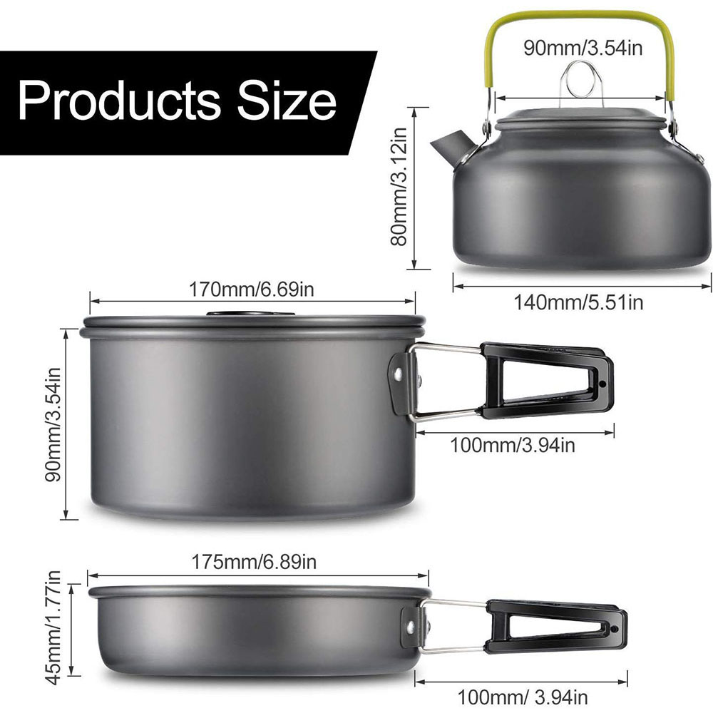Outdoor Camping Cookware Set M - огляд і ціна Camping Cooking Set For 4