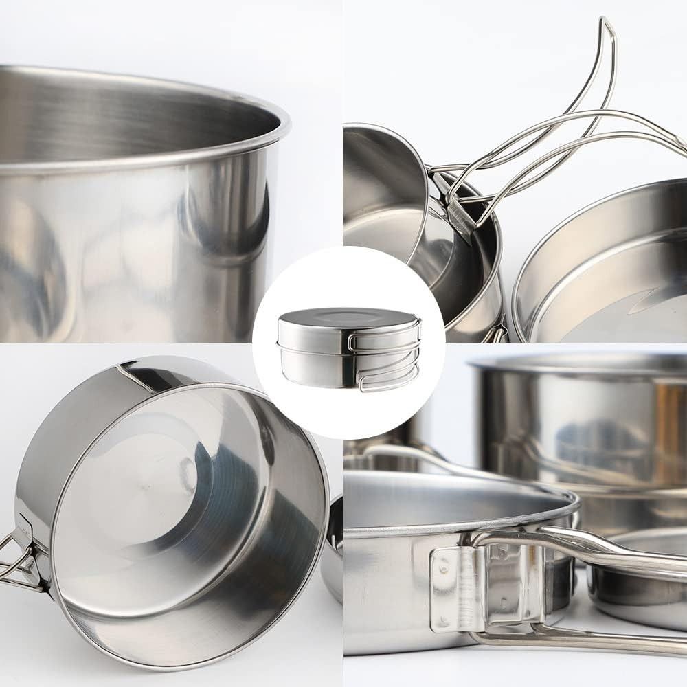 4 Pcs Stainless Steel Camping  - огляд і ціна Camping Cooking Set For 4
